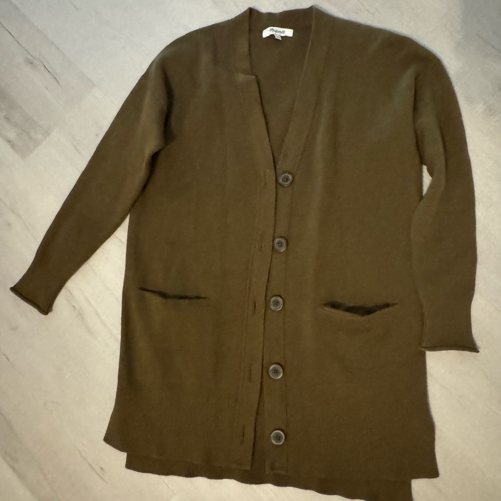 Madewell Green Cardigan size xxs